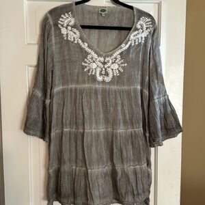 Dolma Cover Up Tunic Embroidered Top